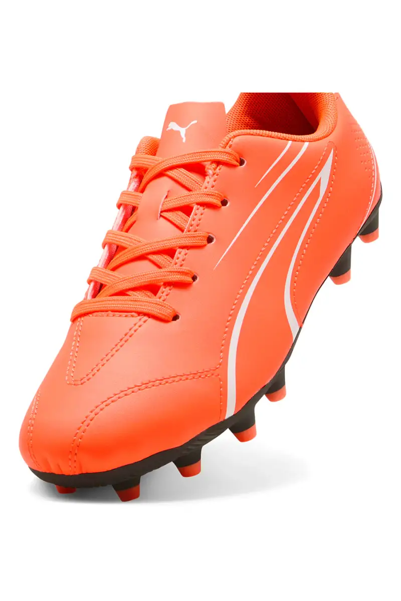 Scarpe da Calcio Rosse con Tacchetti PUMA VITORIA FG/AG Jr [BIANCO miniatura 3