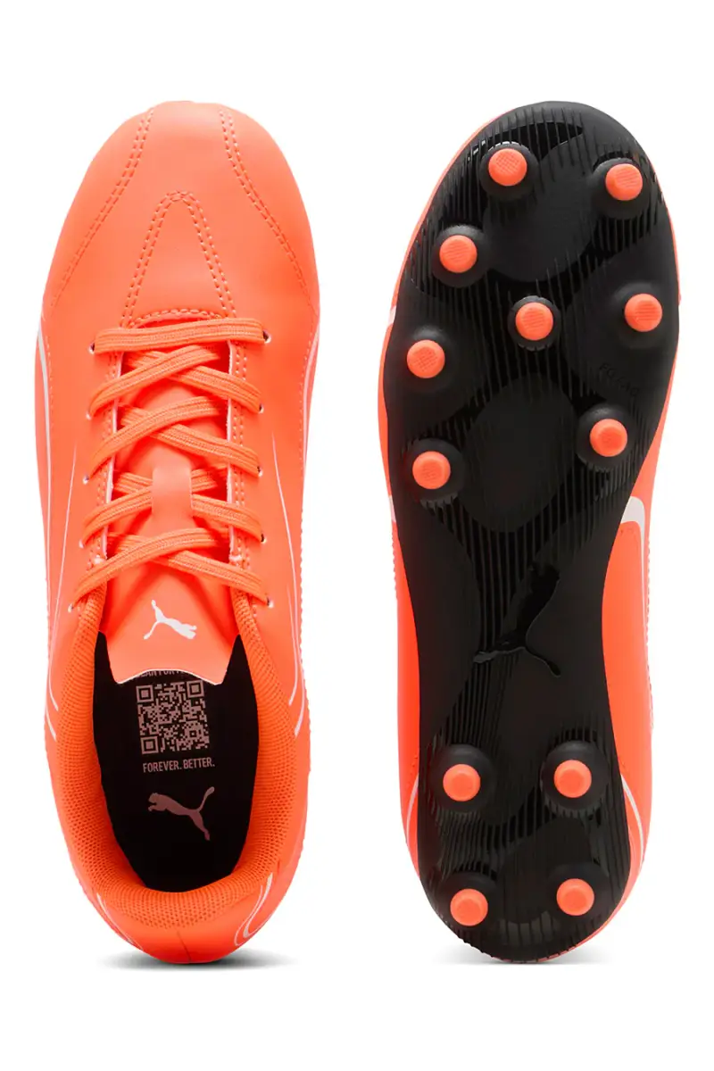 Scarpe da Calcio Rosse con Tacchetti PUMA VITORIA FG/AG Jr [BIANCO miniatura 5