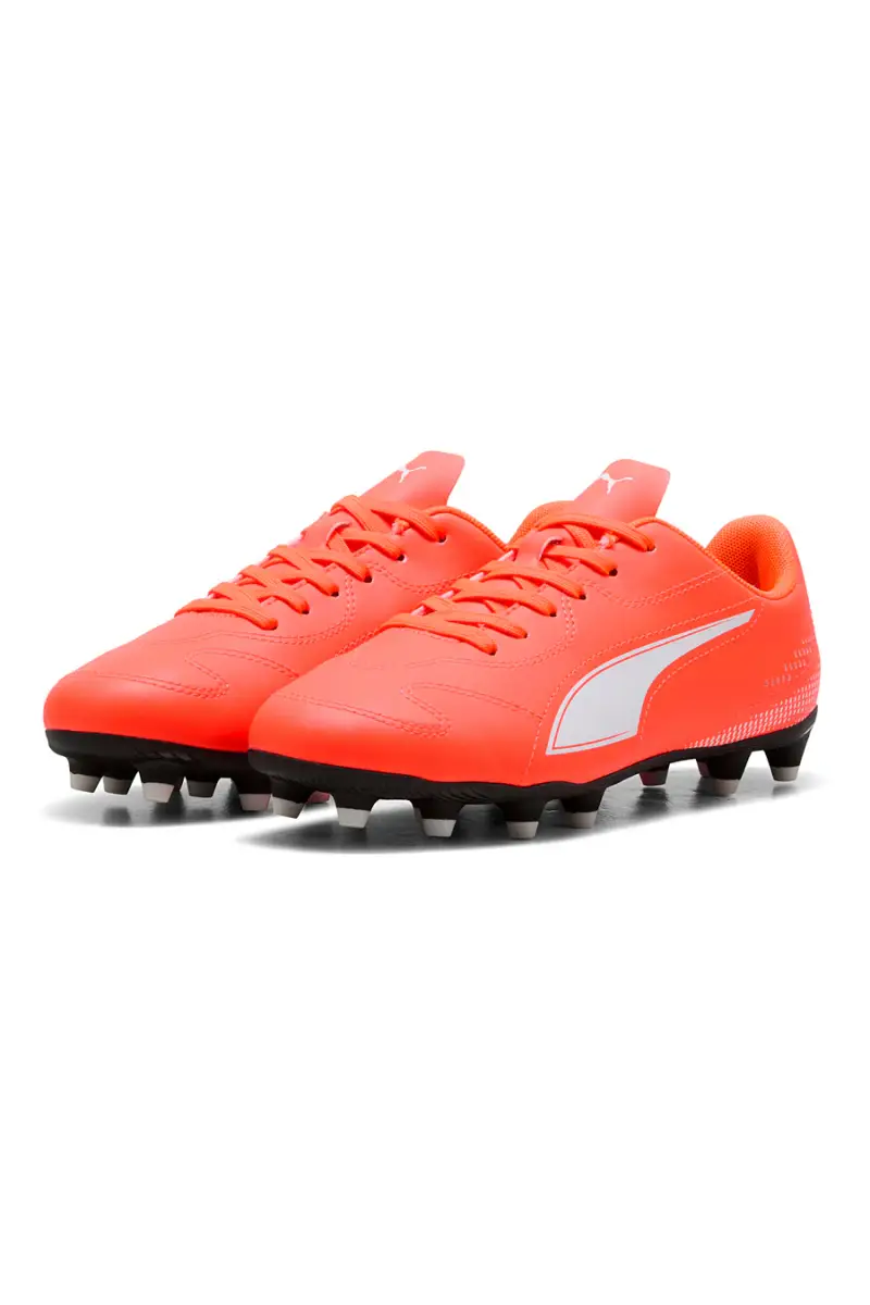 Scarpe da calcio rosso fluo suola FG/AG Vitoria II Puma Jr [ROSSO] miniatura 2