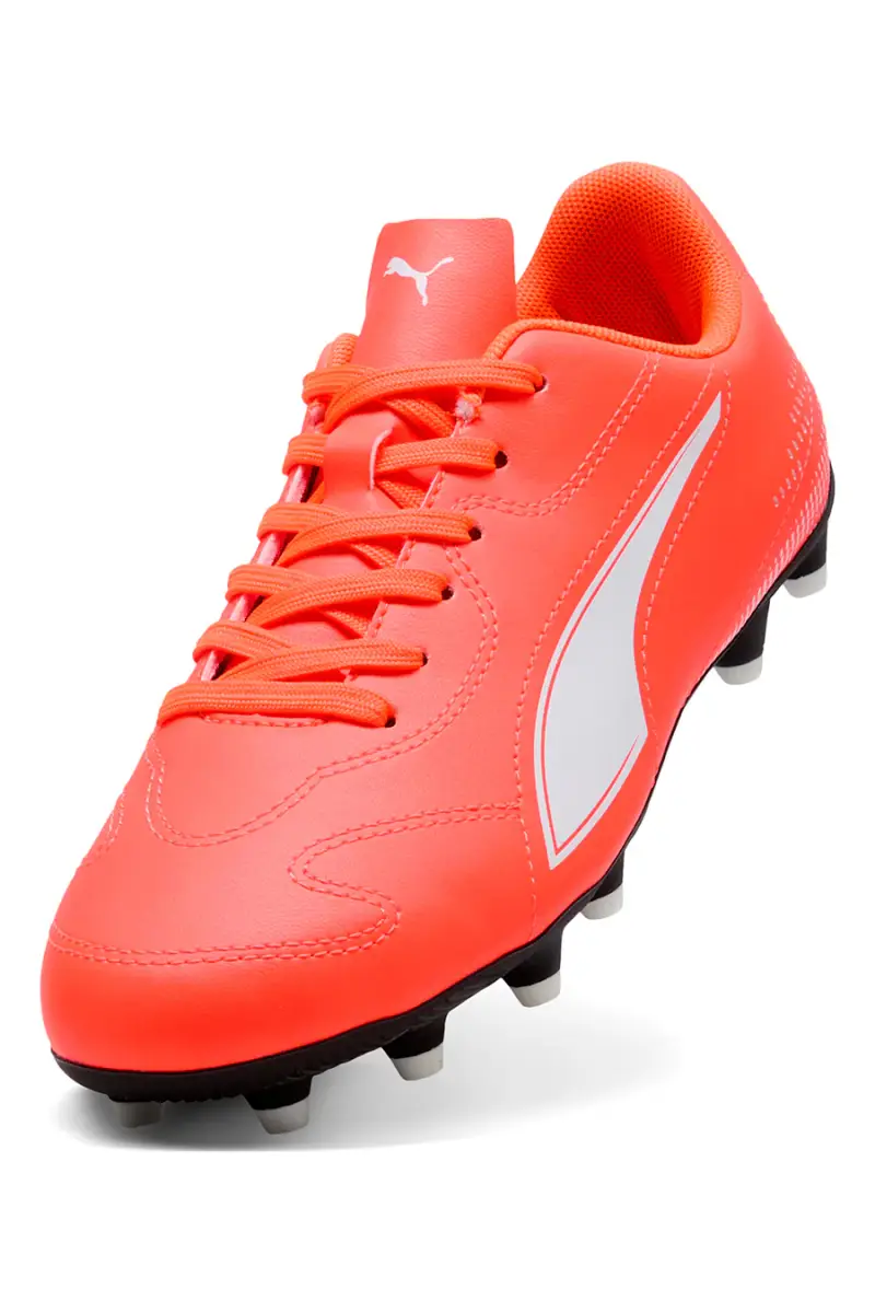 Scarpe da calcio rosso fluo suola FG/AG Vitoria II Puma Jr [ROSSO] miniatura 3