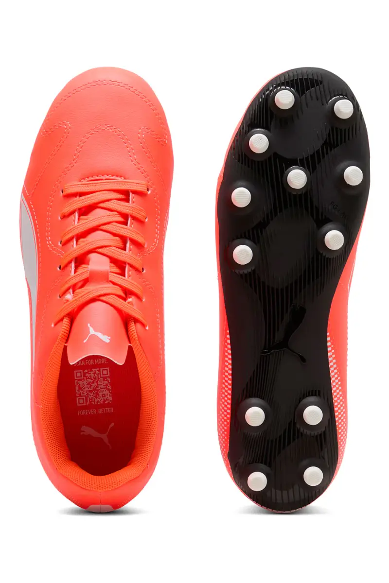 Scarpe da calcio rosso fluo suola FG/AG Vitoria II Puma Jr [ROSSO] miniatura 5