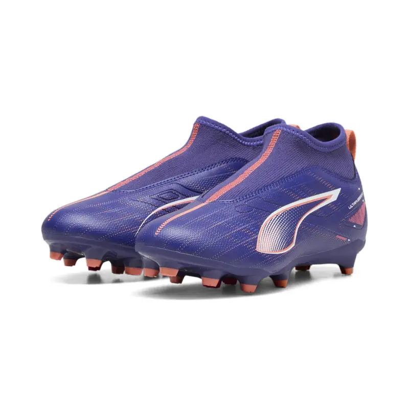 Scarpe da calcio senza lacci ULTRA 5 MATCH+ FG/AG per ragazzi PUMA | Puma Bianco