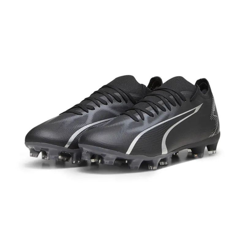 Scarpe da calcio ULTRA MATCH FG/AG da uomo PUMA Black Asphalt Gray | Puma Nero