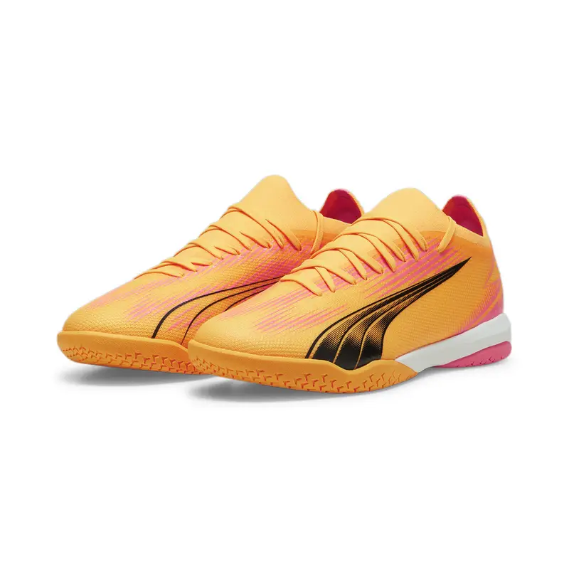Scarpe da calcio ULTRA MATCH IT PUMA Sun Stream Black Sunset Glow Orange Pink | Puma Nero