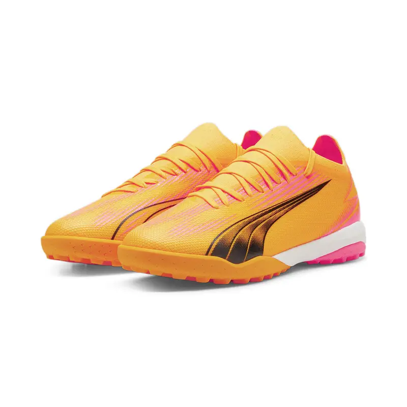 Scarpe da calcio ULTRA MATCH TT PUMA Sun Stream Black Sunset Glow Orange Pink | Puma Nero