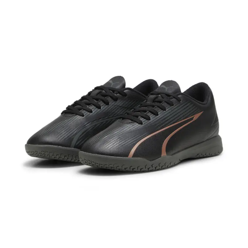 Scarpe da calcio ULTRA PLAY da ragazzi PUMA Black Copper Rose Metallic | Puma Nero