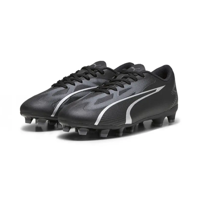 Scarpe da calcio ULTRA PLAY FG/AG da ragazzi PUMA Black Asphalt Gray | Puma Nero