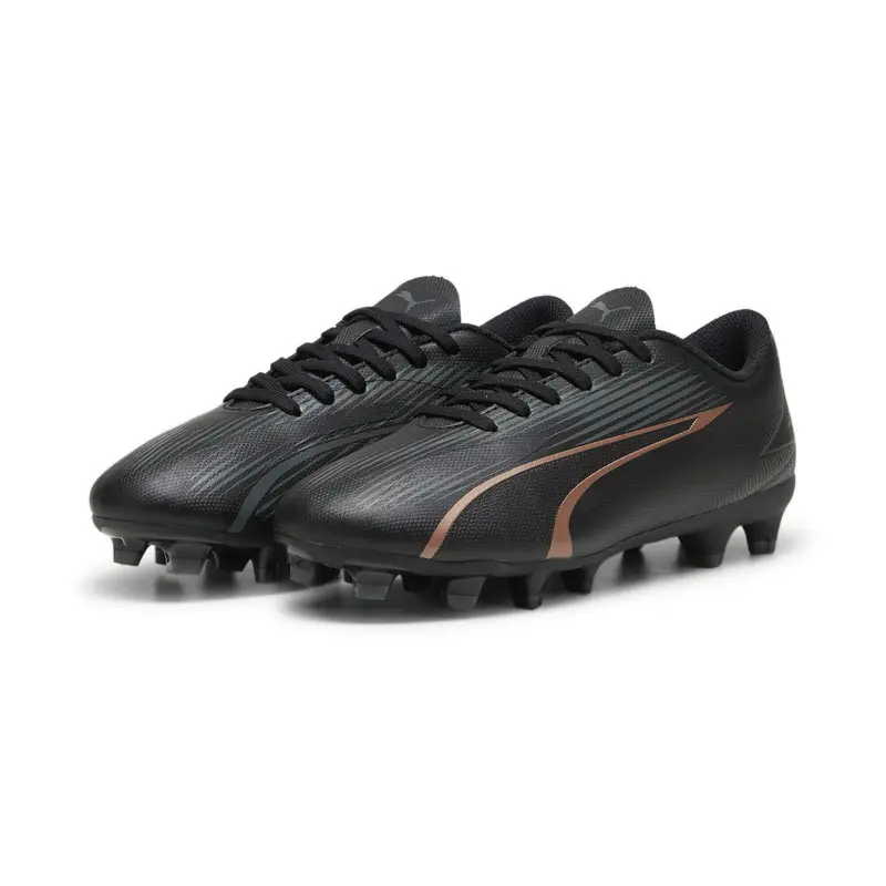 Scarpe da calcio ULTRA PLAY FG/AG da ragazzi PUMA Black Copper Rose Metallic | Puma Nero