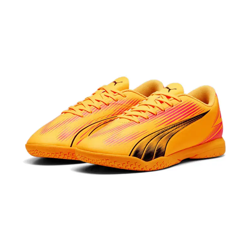 Scarpe da calcio ULTRA PLAY IT PUMA Sun Stream Black Sunset Glow Orange Pink | Puma Nero