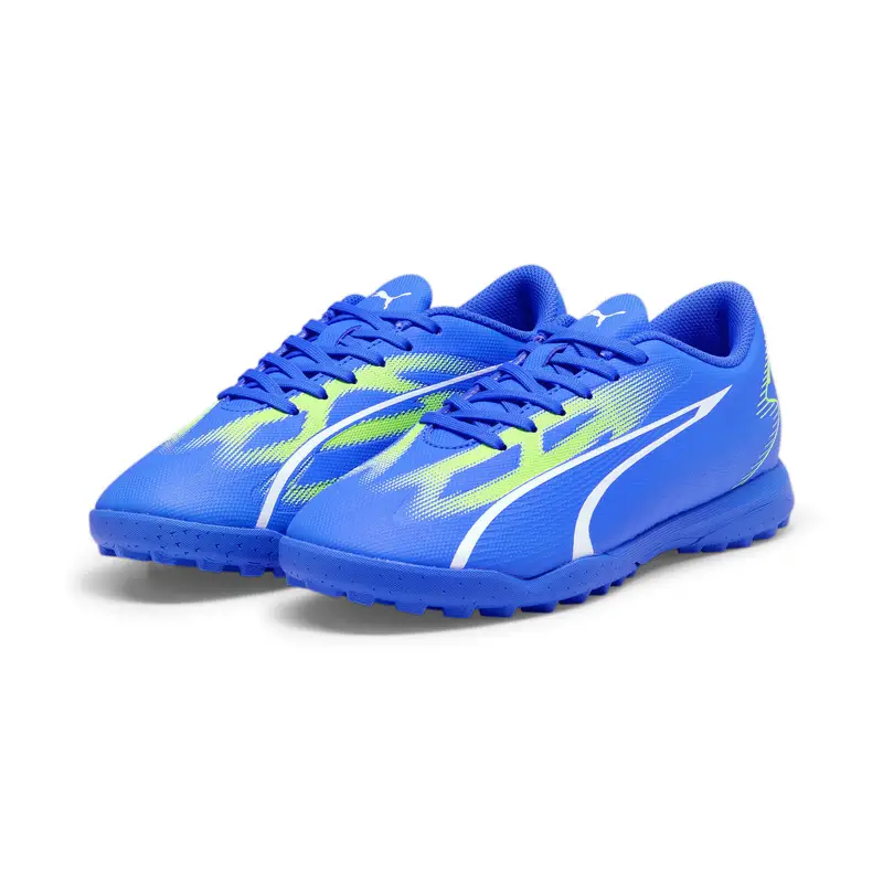 Scarpe da calcio ULTRA PLAY TT da ragazzi PUMA Ultra Blue White Pro Green | Puma Blu