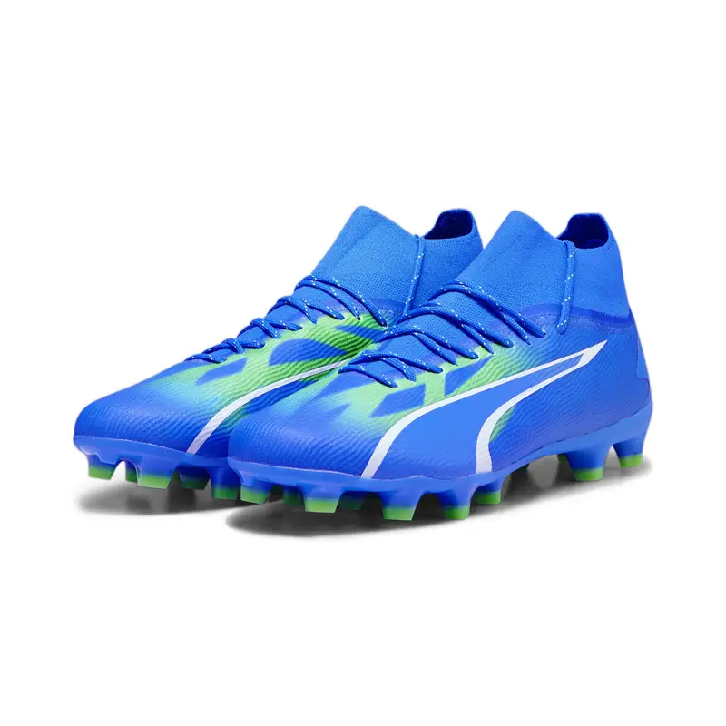Scarpe da calcio ULTRA PRO FG/AG da uomo PUMA Ultra Blue White Pro Green | Puma Blu