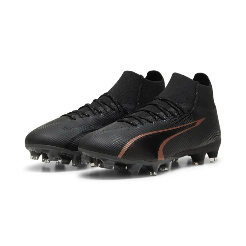 Scarpe da calcio ULTRA PRO FG/AG PUMA Black Copper Rose Metallic | Puma Nero