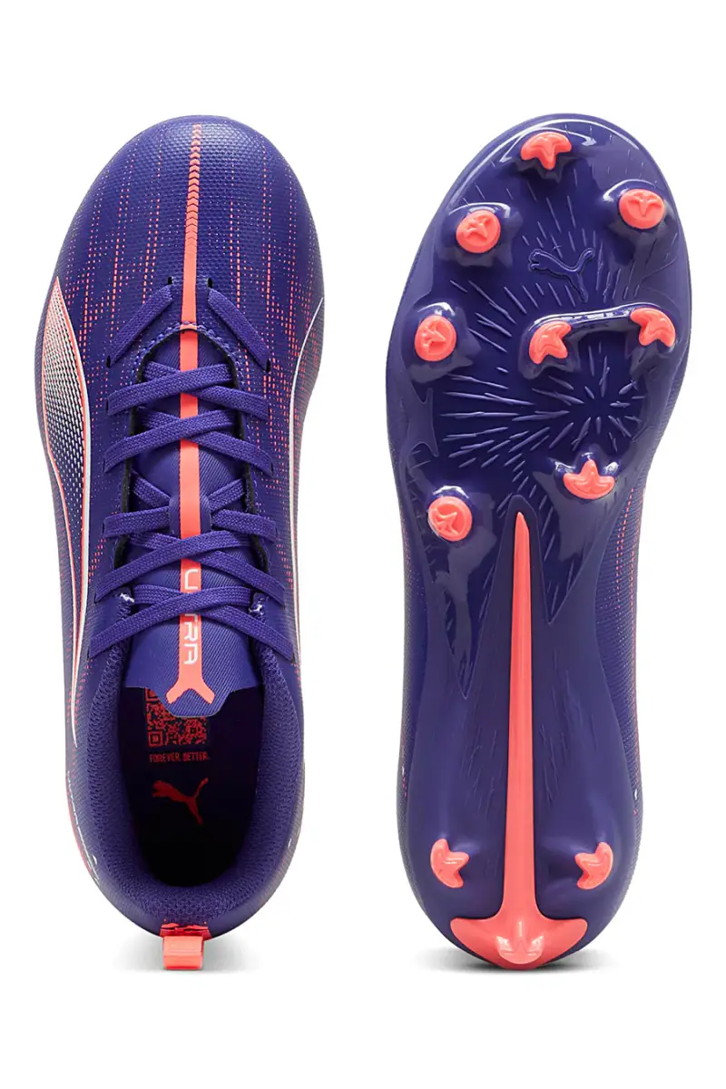 Scarpe da Calcio Viola da Bimbi Puma Ultra 5 Play FG/AG Jr [BLU miniatura 4