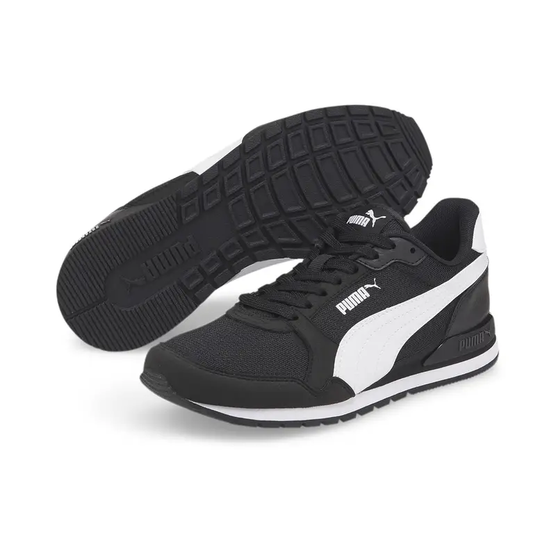 Scarpe da ginnastica ST Runner v3 in mesh da ragazzo PUMA Black White | Puma Nero