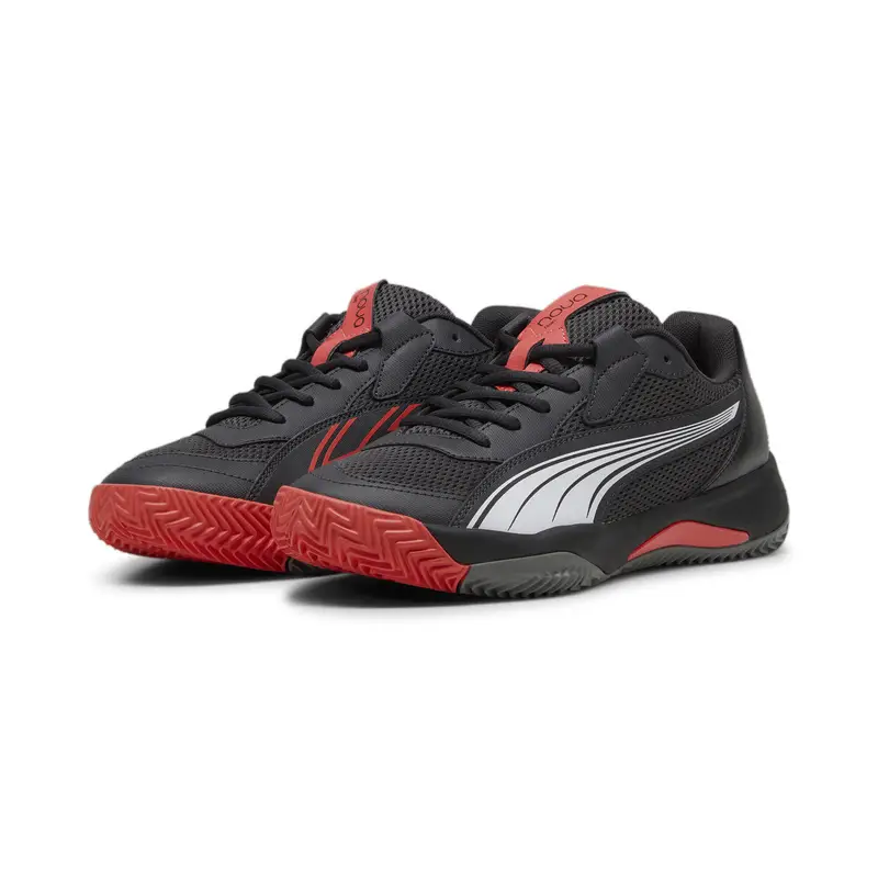 Scarpe da padel NOVA Court PUMA Flat Dark Gray Black Medium Active Red | Puma Grigio
