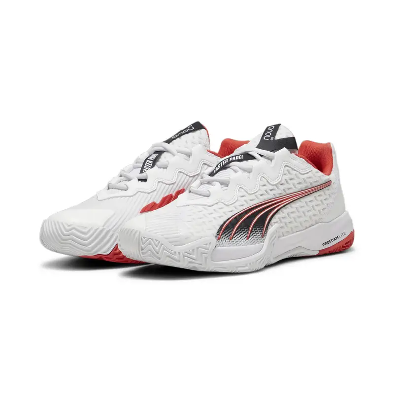 Scarpe da padel NOVA Elite PUMA White Black Active Red | Puma Bianco