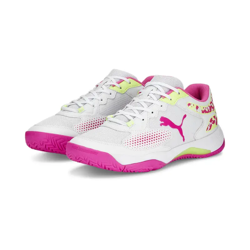 Scarpe da padel Solarcourt RCT PUMA White Ravish Fast Yellow Pink | Puma Bianco