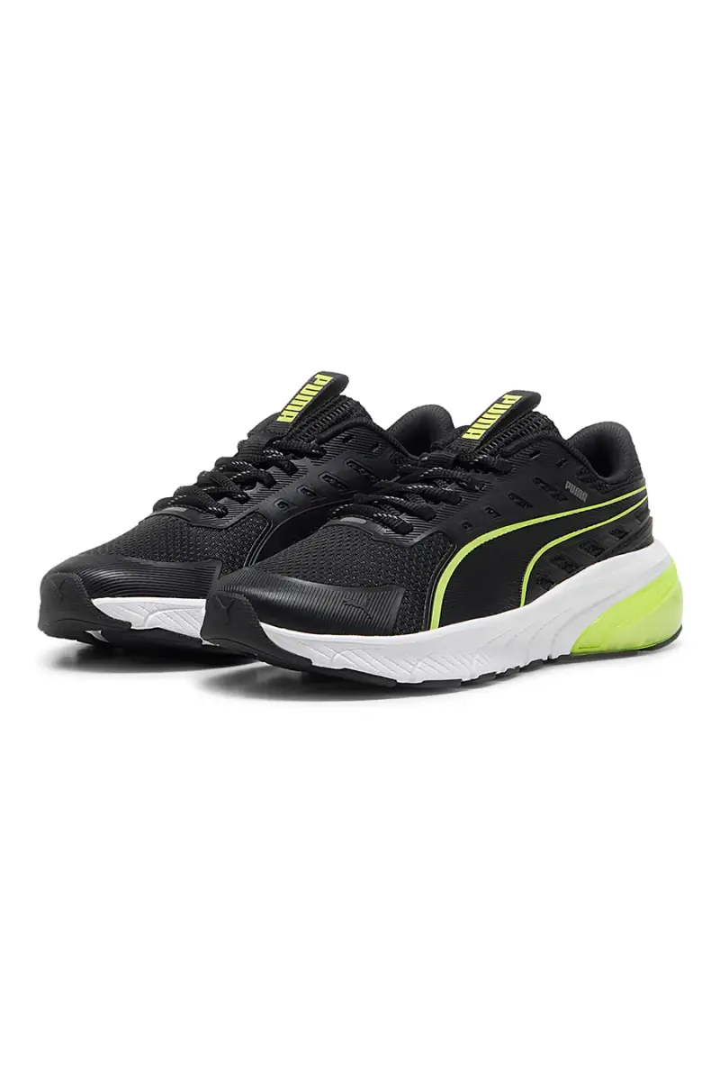 Scarpe da running nere bianche e verde lime Puma Cell Glare Jr [NERO] miniatura 3