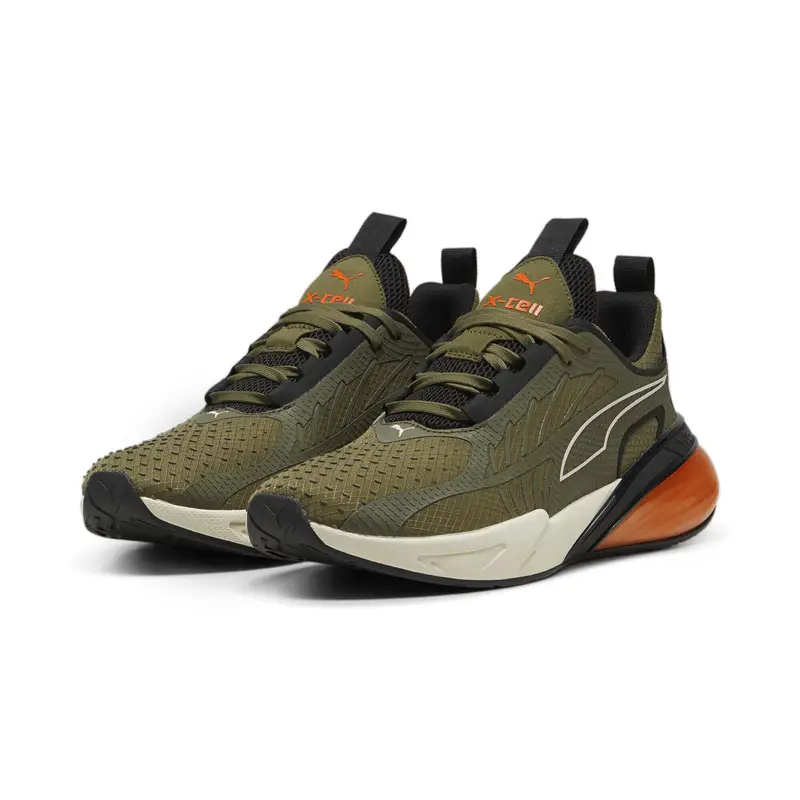 Scarpe da running X-Cell Action PUMA Olive Flame Flicker Black Green Orange | Puma Verde