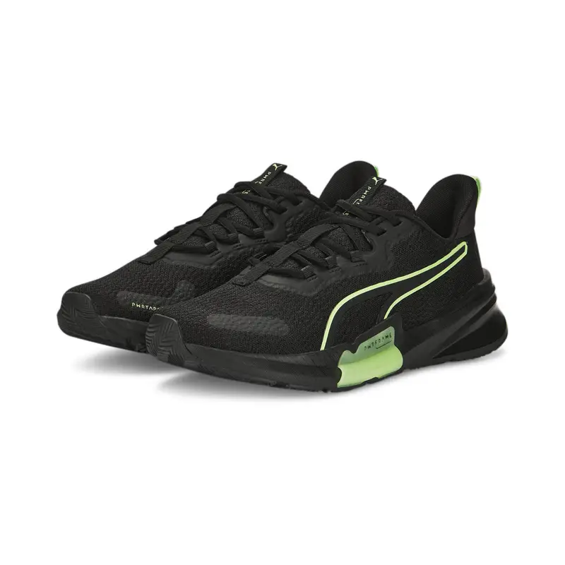Scarpe da training PWRFrame TR 2 da uomo PUMA Black Fizzy Lime Green | Puma Nero