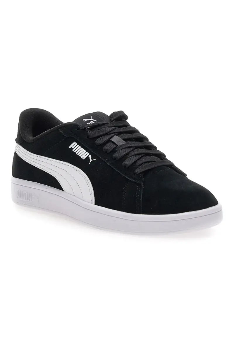 Scarpe nere in pelle con logo laterale Puma Smash 3 [NERO miniatura 2