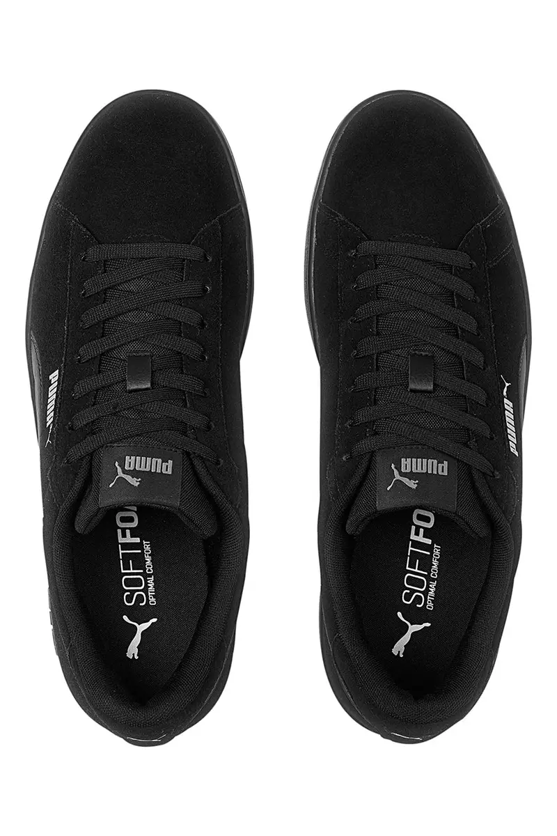 Scarpe nere in pelle scamosciata con soletta SoftFoam+ Puma Smash 3.0 [NERO] miniatura 4