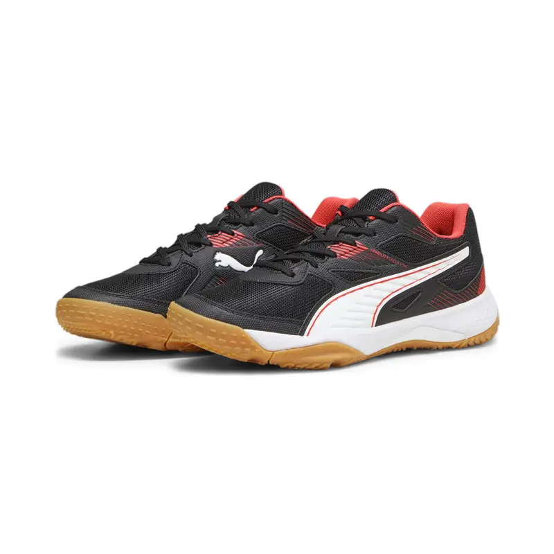 Scarpe per sport indoor Solarflash II PUMA Black Fire Orchid White Gum Red | Puma Nero
