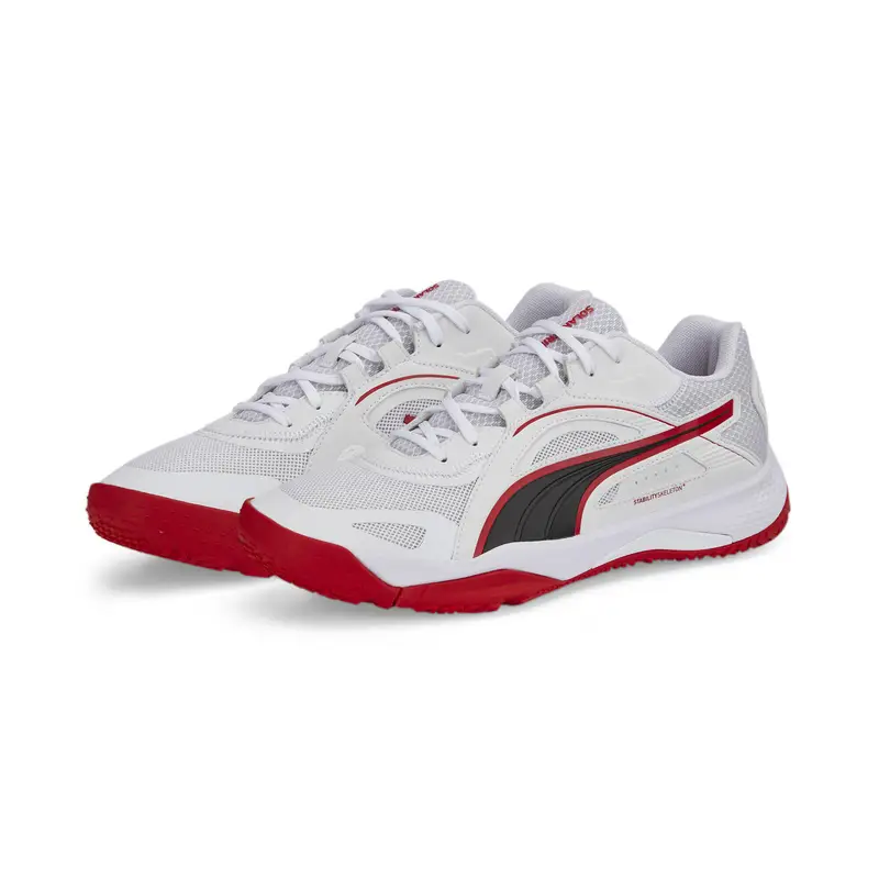 Scarpe per sport indoor Solarstrike II PUMA White Black High Risk Red | Puma Bianco