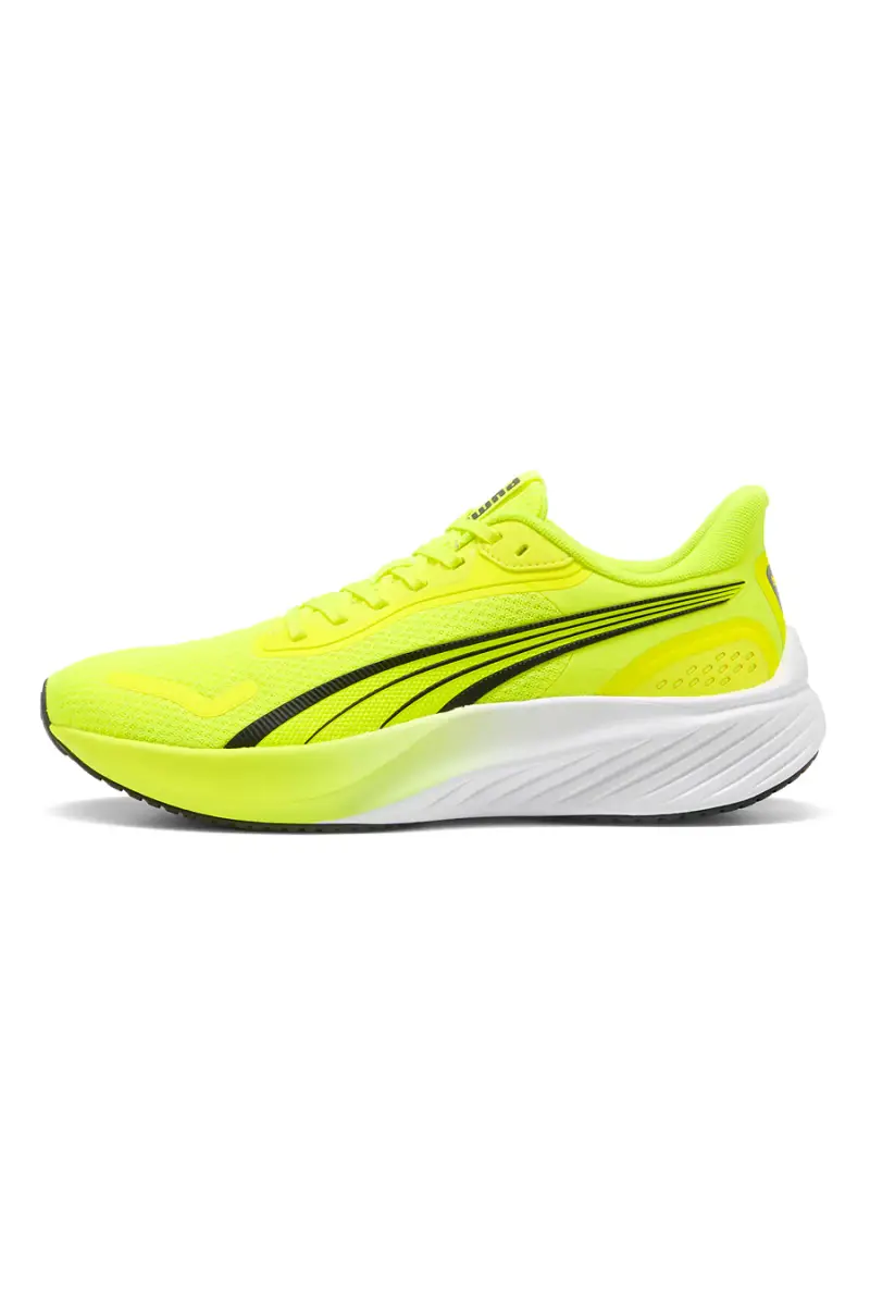 Scarpe running giallo fluo in mesh traspirante con suola leggera Puma Pounce Lite [ND] miniatura 3