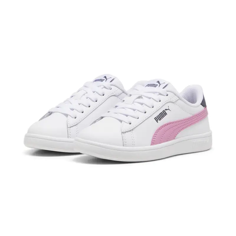 Scarpe Smash 3.0 L per bambini PUMA White Mauved Out Galactic Gray Pink | Puma Bianco
