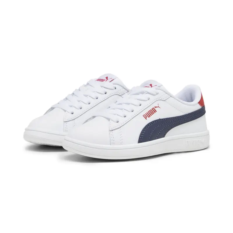 Scarpe Smash 3.0 L per bambini PUMA White Navy For All Time Red Blue | Puma Bianco