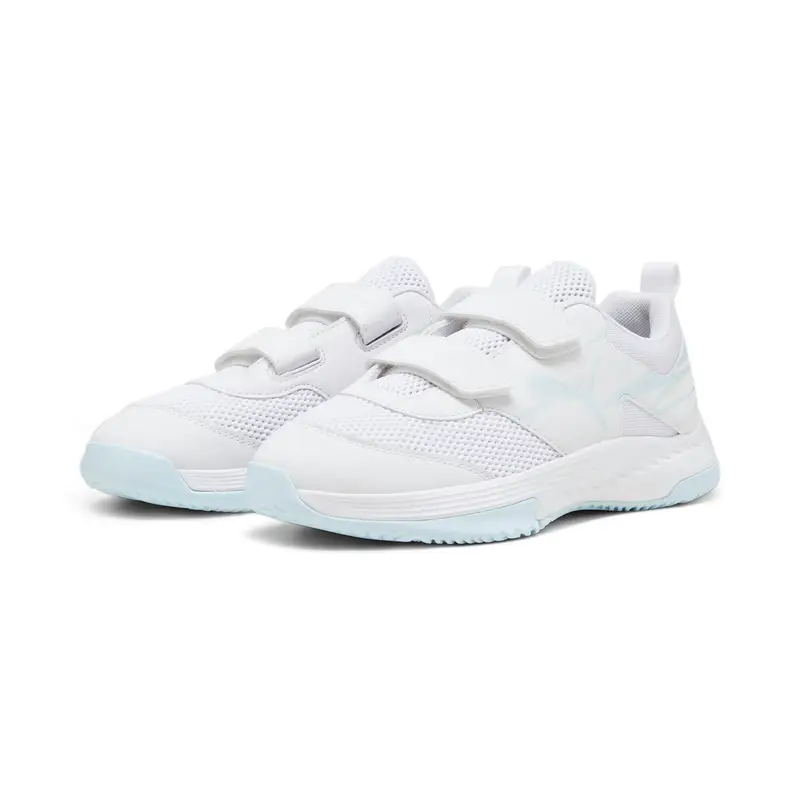 Scarpe sportive da indoor Varion II da bambini PUMA White Light Aqua Blue | Puma Bianco