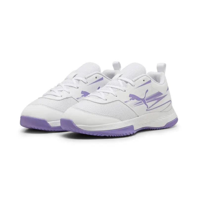 Scarpe sportive da indoor Varion II per ragazzi PUMA White Lavender Alert Purple | Puma Bianco