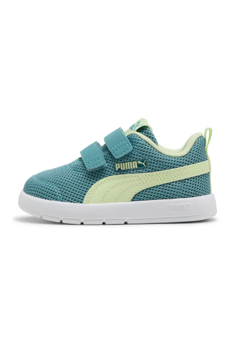Scarpe verdi gialle con chiusura a strappo Puma Courtflex V3 Mesh Inf [VERDE ACQUA]