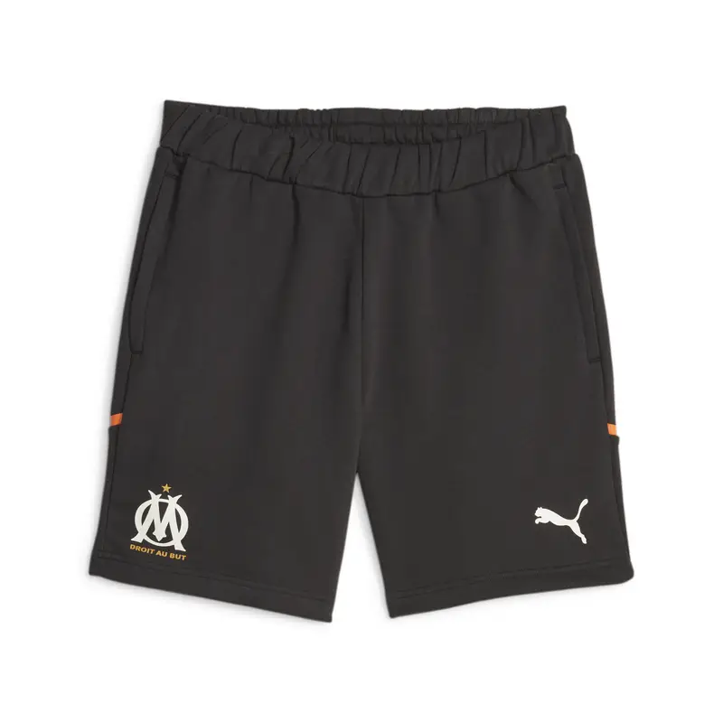 Shorts da calcio Olympique de Marseille Casuals PUMA Black Rickie Orange | Puma Nero