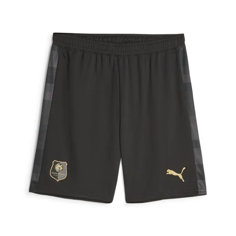 Shorts da calcio Stade Rennais F.C. PUMA Black Matte Gold Beige | Puma Nero