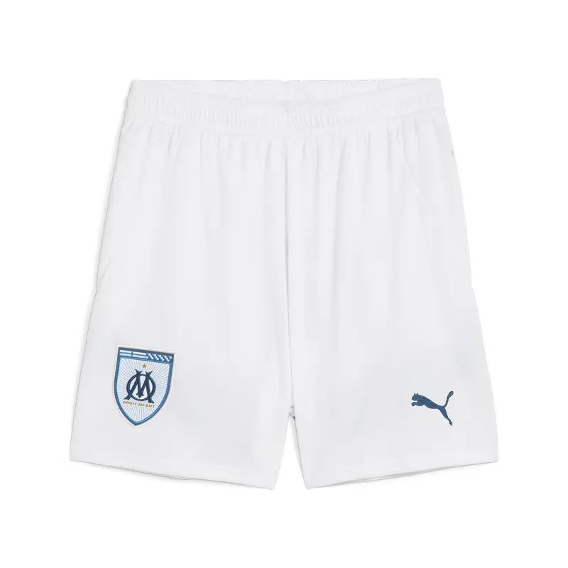 Shorts Olympique de Marseille 24/25 per ragazzi PUMA White Bleu Azur Blue | Puma Bianco