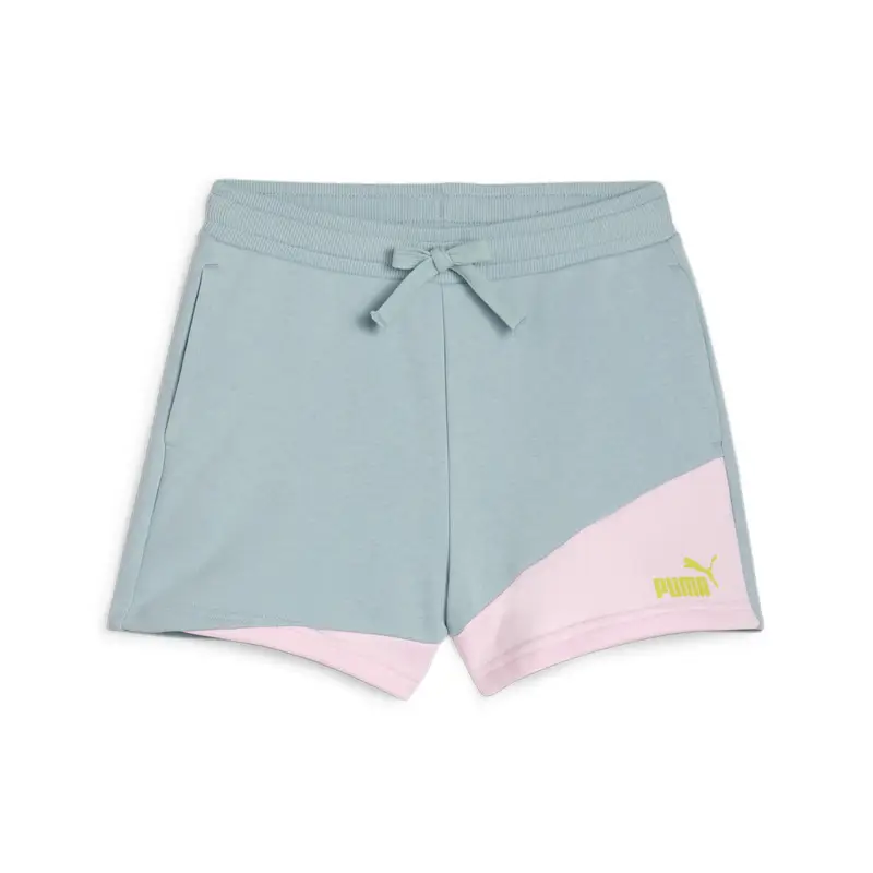 Shorts PUMA POWER a blocchi di colore per ragazzi PUMA Turquoise Surf Blue | Puma Blu