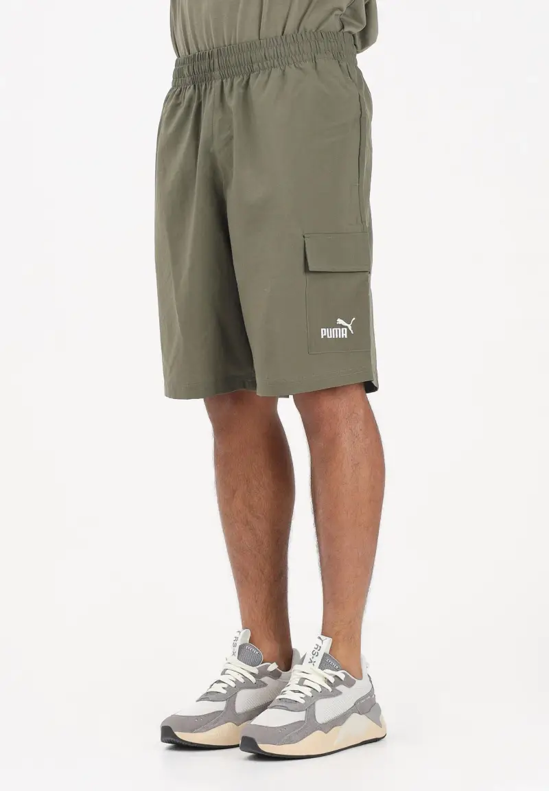 Shorts sportivo Essentials Cargo verde militare da uomo