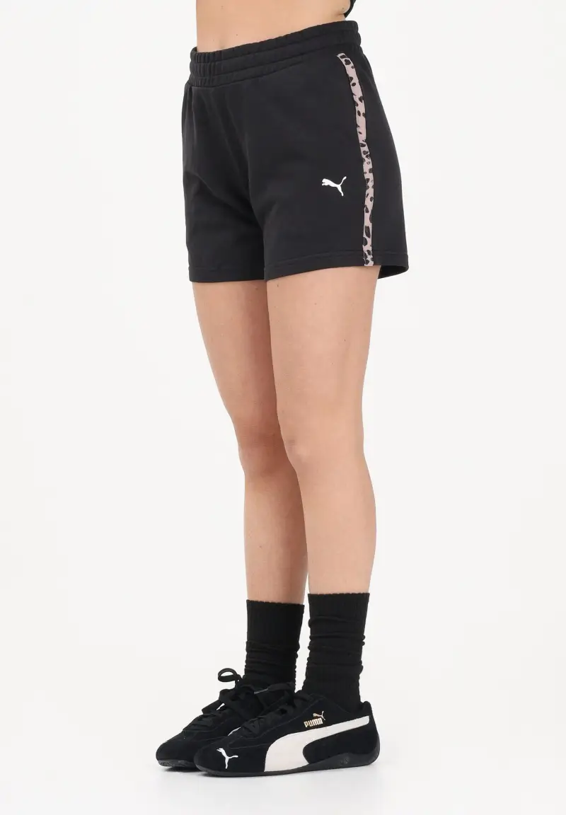 Shorts sportivo Essentials Graphics Animal 5" nero da donna