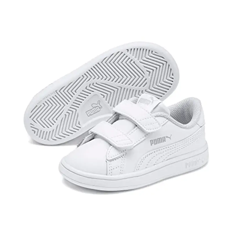 PUMA Smash v2 L V Inf, Sneakers Unisex-Bambini, White White, 24 EU miniatura 2