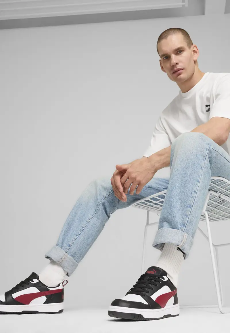 Sneaker basse Rebound V6 PUMA White Intense Red Black | Puma Bianco