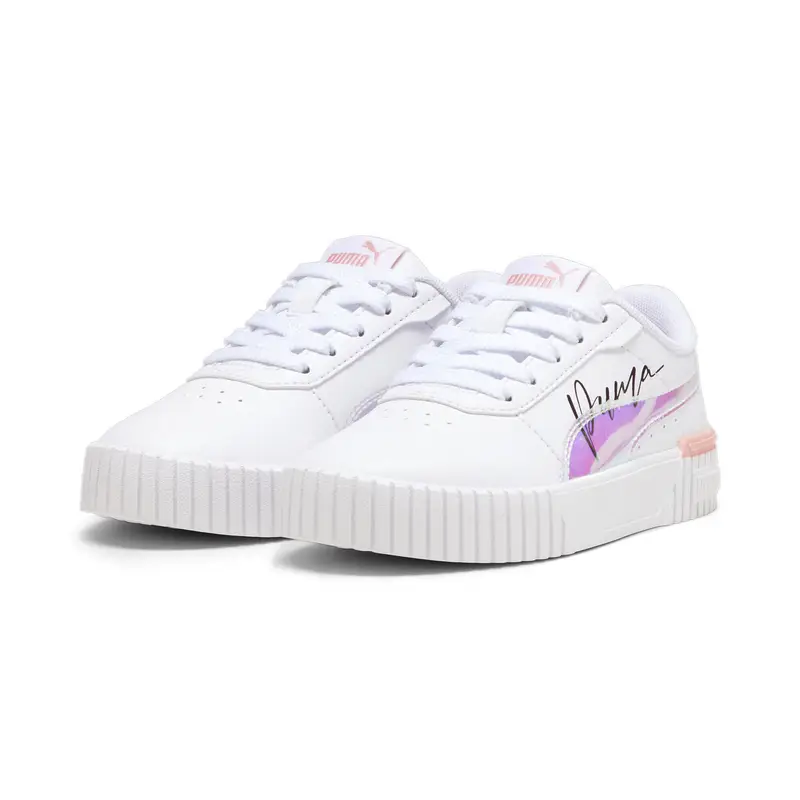 Sneaker Carina 2.0 Crystal Wings da bambini PUMA White Peach Smoothie Black Pink | Puma Bianco