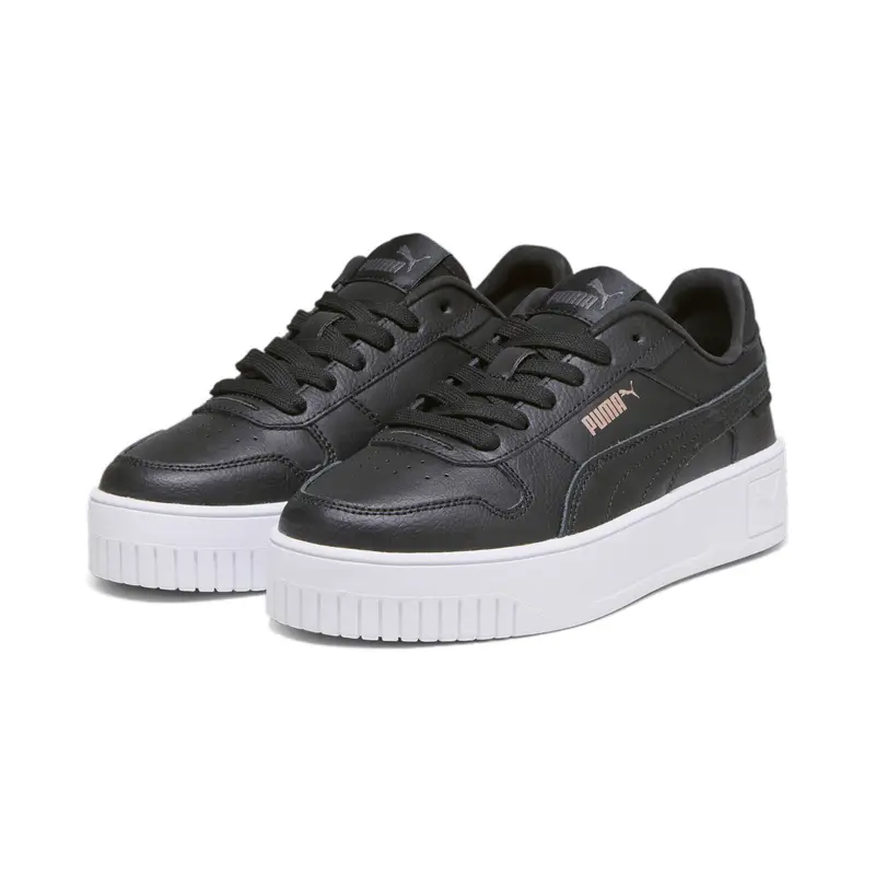 Sneaker Carina Street da ragazzi PUMA Black Rose Gold White Metallic | Puma Nero