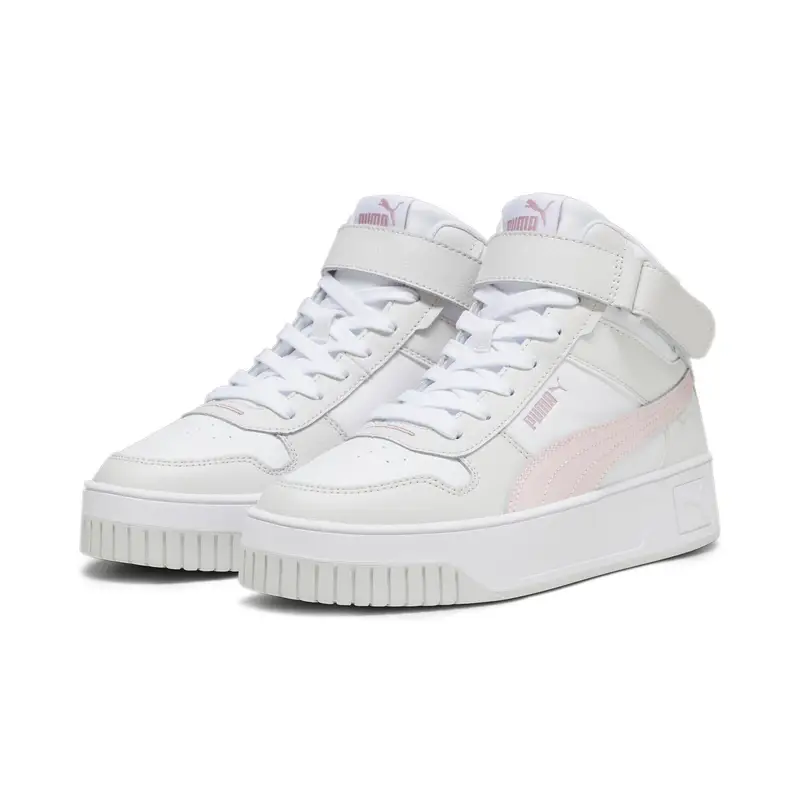 Sneaker Carina Street Mid da donna PUMA White Frosty Pink Feather Gray | Puma Bianco
