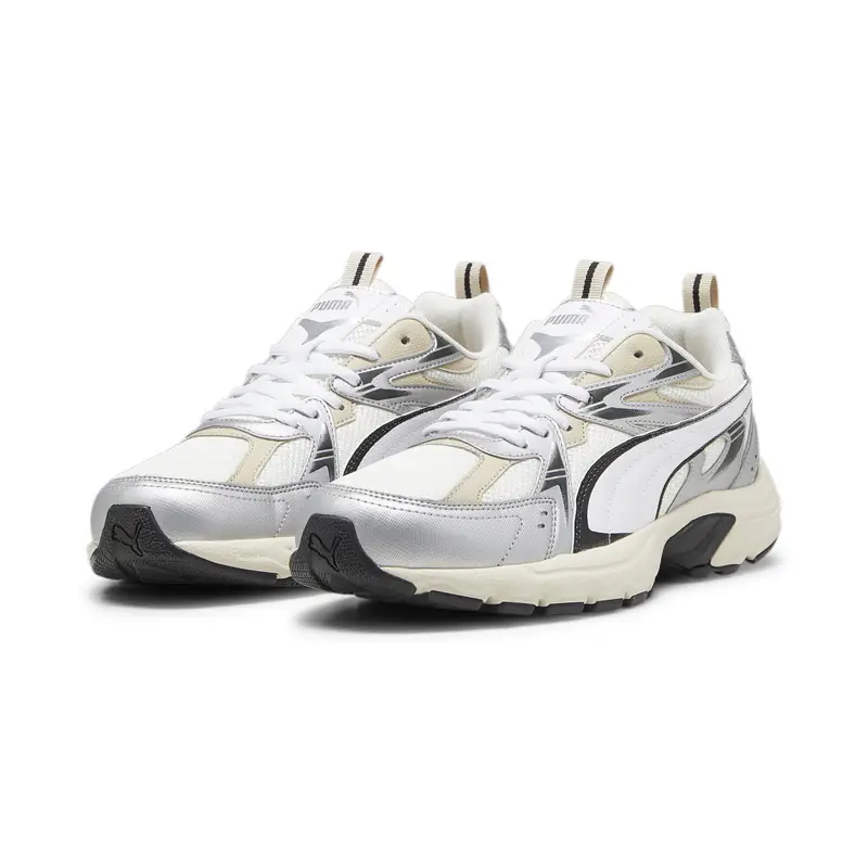 Sneaker Milenio Tech PUMA Warm White Silver Metallic | Puma Verde argento