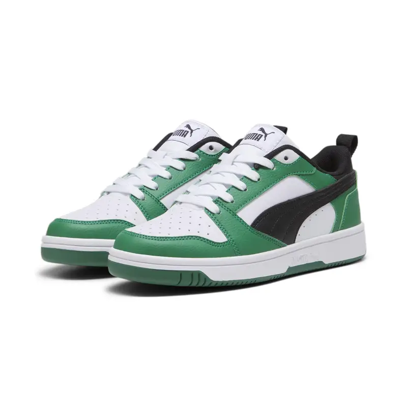 Sneaker Rebound V6 Lo da ragazzi PUMA White Black Archive Green | Puma Bianco