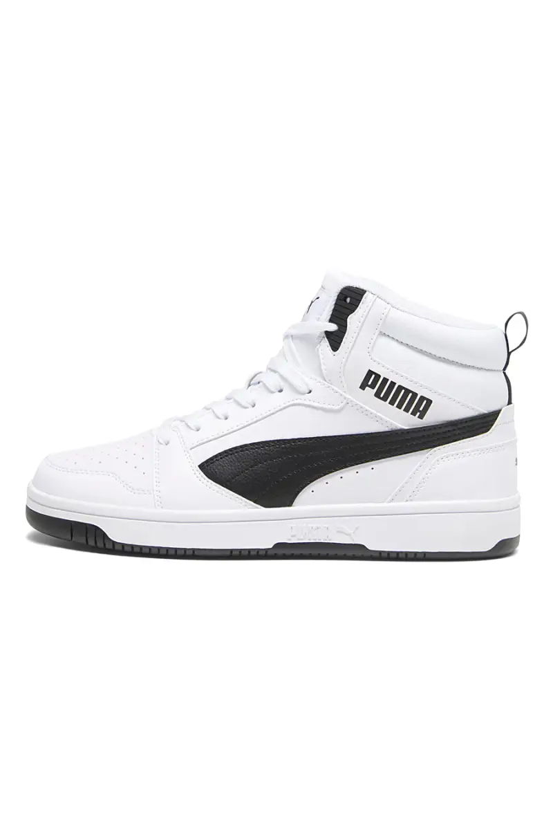 Sneakers alte bianche con dettagli neri Rebound V6 Puma [BIANCO]