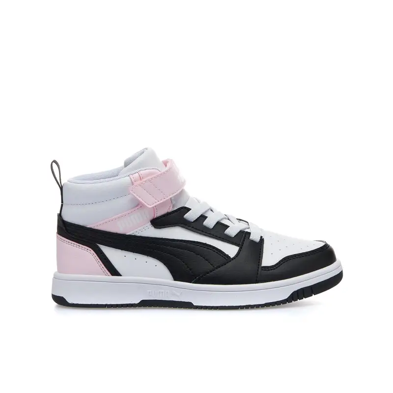 Sneakers basket bambina nere e rosa Rebound V6 Mid
