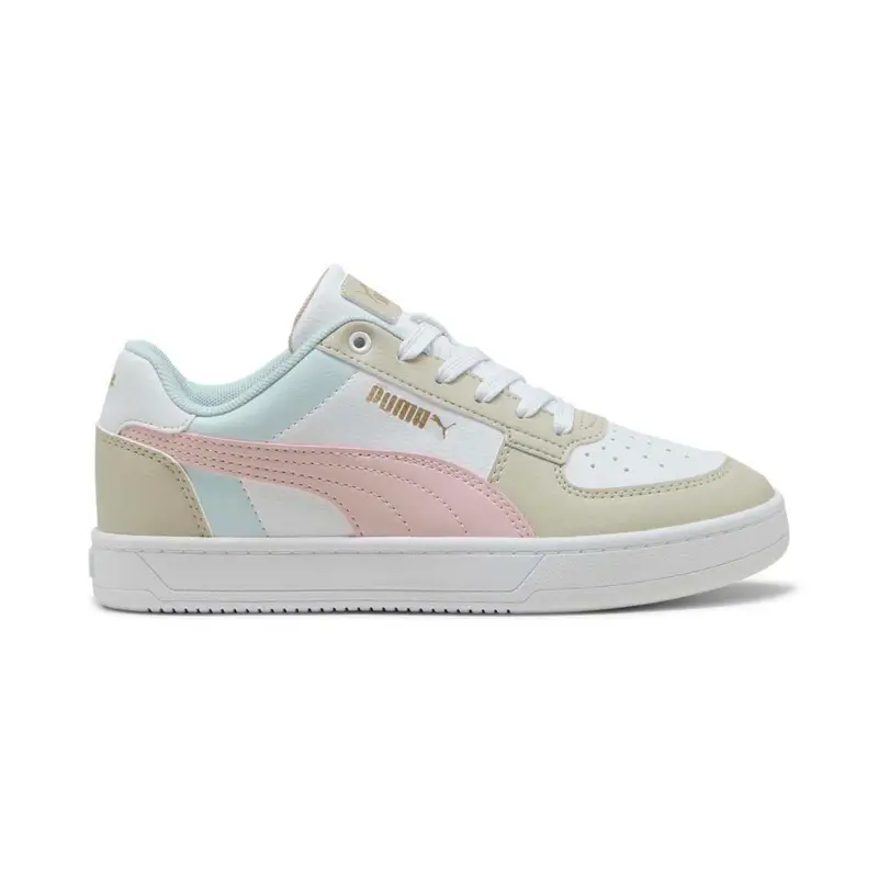 Sneakers basket bianche e beige da ragazza modello Caven